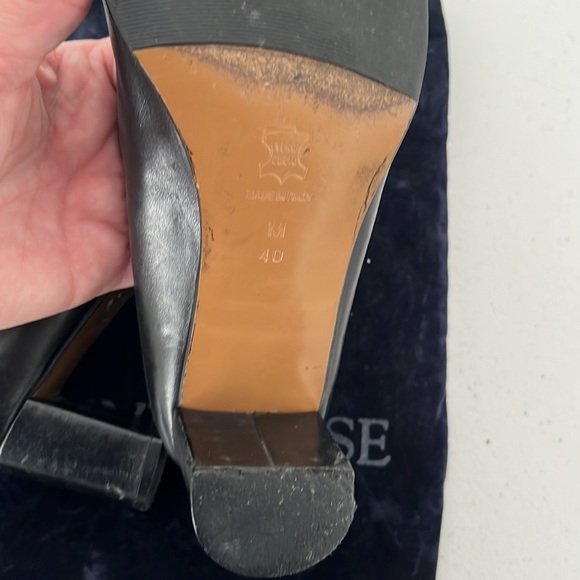 Taryn Rose Black Heels Pumps Size 40M 2.25” Block Heel Comfortable - Picture 6 of 7